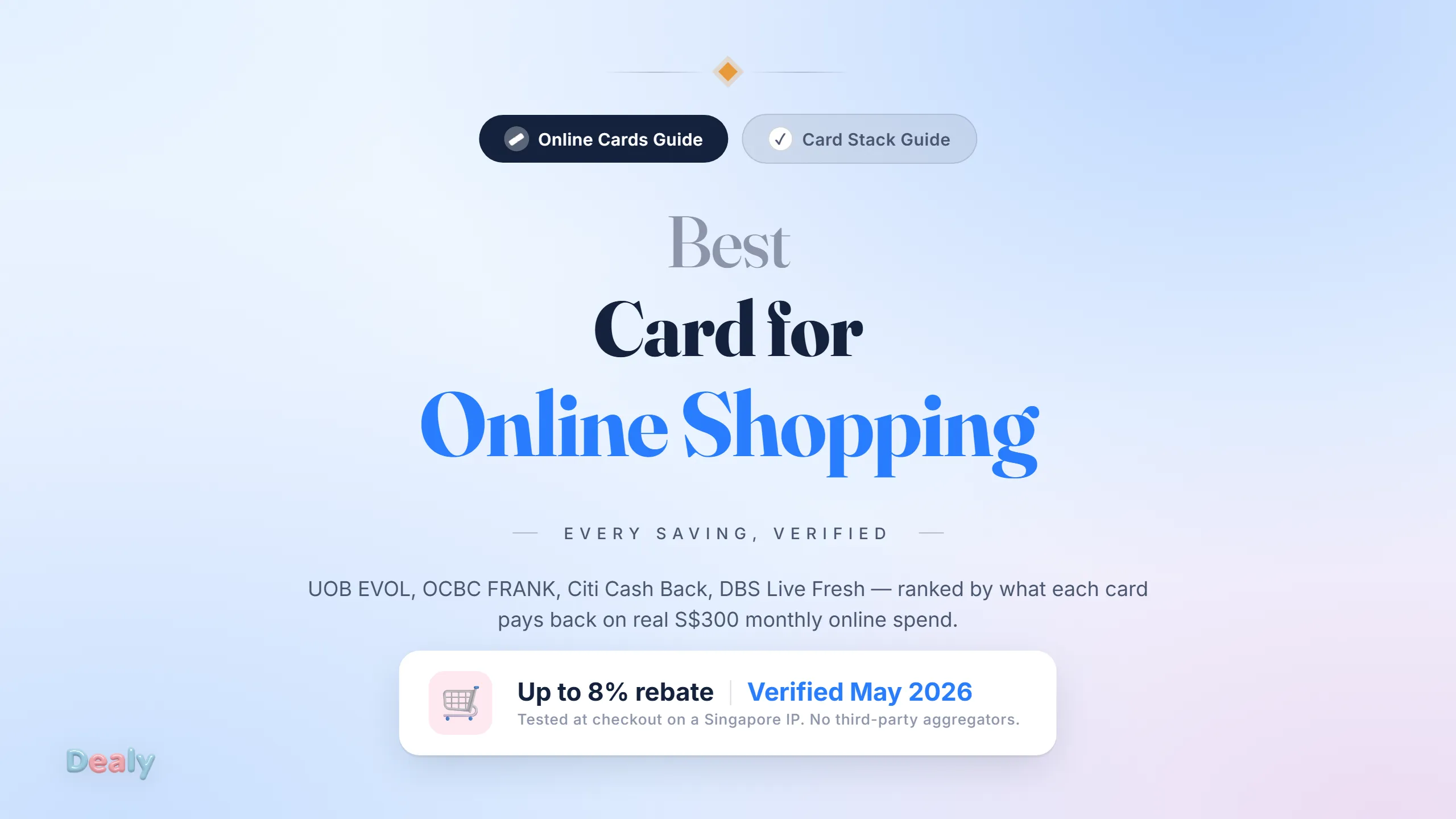 Best Credit Card for Online Shopping in Singapore (2026 Stack Guide)
