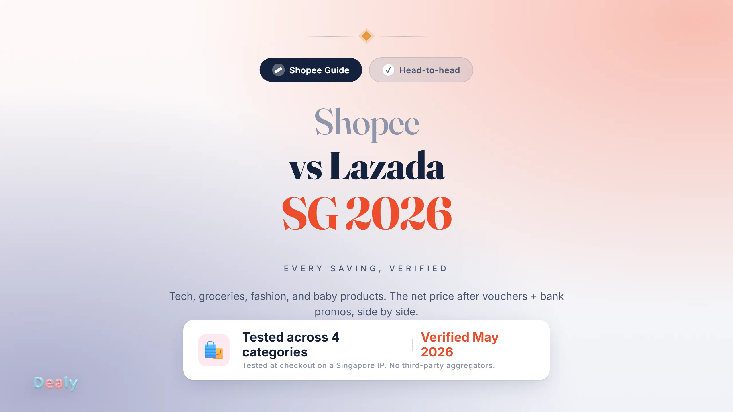 Shopee vs Lazada in Singapore (2026): Which Wins for Tech, Groceries, and Fashion